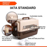 Darrahopens Pet Care YES4PETS Small Dog Cat Rabbit Crate Pet Carrier Airline Cage With Bowl and Tray-Dark Blue