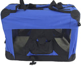 Darrahopens Pet Care YES4PETS Small Portable Foldable Dog Cat Puppy Soft Crate Cage-Blue