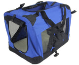 Darrahopens Pet Care YES4PETS Small Portable Foldable Dog Cat Puppy Soft Crate Cage-Blue