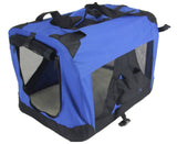 Darrahopens Pet Care YES4PETS Small Portable Foldable Dog Cat Puppy Soft Crate Cage-Blue
