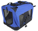 Darrahopens Pet Care YES4PETS Small Portable Foldable Dog Cat Puppy Soft Crate Cage-Blue