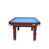 Darrahopens Sports & Fitness 8FT JXY Smart MDF Pool Table Round Leg Billiard Table Blue Felt Solid Wood Table Legs