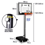 darrahopens Sports & Fitness > Basketball & Accessories Dr.Dunk Adjustable Basketball Stand System Kids Hoop Portable Height Rim Ring
