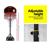 darrahopens Sports & Fitness > Basketball & Accessories Everfit 2.1M Adjustable Portable Basketball Stand Hoop System Rim Black