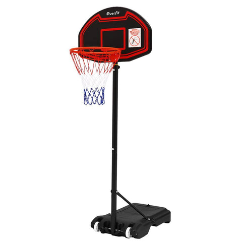 darrahopens Sports & Fitness > Basketball & Accessories Everfit 2.1M Adjustable Portable Basketball Stand Hoop System Rim Black