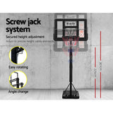 darrahopens Sports & Fitness > Basketball & Accessories Everfit 3.05M Basketball Hoop Stand System Ring Portable Net Height Adjustable Black