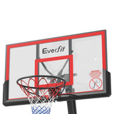 Darrahopens Sports & Fitness > Basketball & Accessories Everfit Portable Basketball Hoop Stand System Height Adjustable Net Ring Red