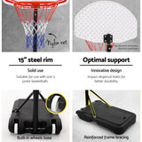 darrahopens Sports & Fitness > Basketball & Accessories Pro Portable Basketball Stand System Hoop Height Adjustable Net Ring