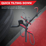 Darrahopens Sports & Fitness > Bikes & Accessories 2 Bike Rack for Car SUV Rear Bicycle Holder Carrier Hitch Mount Platform Holder