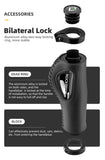 Darrahopens Sports & Fitness > Bikes & Accessories Deluxe Hand Grips Shock Absorbing Rockbros MTB Mountain Bike Tourer Double Lock BLUE Handlebar Grips Anti-skid 2.22cm