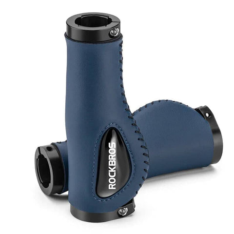 Darrahopens Sports & Fitness > Bikes & Accessories Deluxe Hand Grips Shock Absorbing Rockbros MTB Mountain Bike Tourer Double Lock BLUE Handlebar Grips Anti-skid 2.22cm