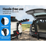 Darrahopens Sports & Fitness > Bikes & Accessories Giantz 4 Bicycle Bike Carrier Rack for Car Rear Hitch Mount 2" Foldable Black