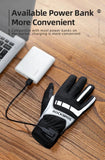 Darrahopens Sports & Fitness > Bikes & Accessories MTB Heated Gloves XLarge for Mountain Road Bike Breathable Winter Autumn Cycling Camping Running Outdoor Sport Rockbros