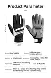 Darrahopens Sports & Fitness > Bikes & Accessories MTB Heated Gloves XLarge for Mountain Road Bike Breathable Winter Autumn Cycling Camping Running Outdoor Sport Rockbros