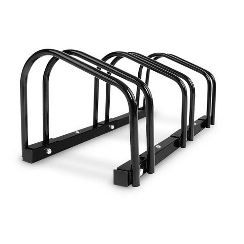 darrahopens Sports & Fitness > Bikes & Accessories Portable Bike 3 Parking Rack Bicycle Instant Storage Stand - Black