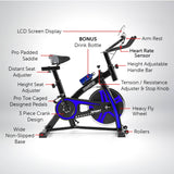 Darrahopens Sports & Fitness > Bikes & Accessories Powertrain Home Gym Flywheel Exercise Spin Bike - Blue