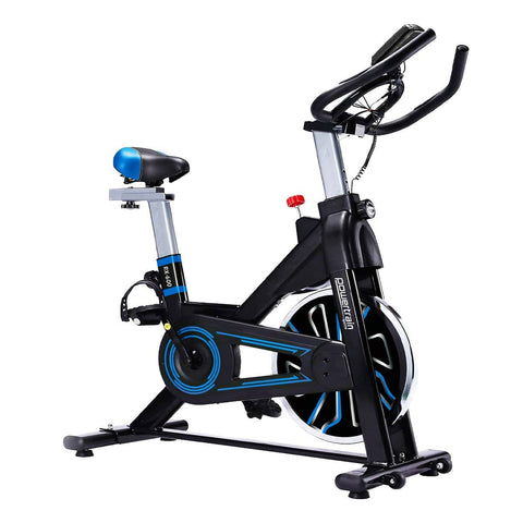 Darrahopens Sports & Fitness > Bikes & Accessories PowerTrain RX-600 Exercise Spin Bike Cardio Cycle - Blue