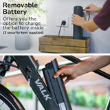 Darrahopens Sports & Fitness > Bikes & Accessories VALK Metro TR 5 + Electric Hybrid Bike, Gen II, Mid-Drive, Medium, Dark Grey
