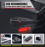 darrahopens Sports & Fitness > Bikes & Accessories Waterproof Rechargeable LED Bike Lights Set (2000mah Lithium Battery, IPX4, 2 USB Cables)