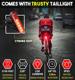 darrahopens Sports & Fitness > Bikes & Accessories Waterproof Rechargeable LED Bike Lights Set (2000mah Lithium Battery, IPX4, 2 USB Cables)