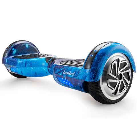 Darrahopens Sports & Fitness BULLET Electric Hoverboard Scooter 6.5 Inch Wheels, Colour LED Lighting, Carry Bag, Gen III Blue Galaxy