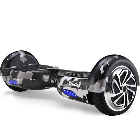 Darrahopens Sports & Fitness BULLET Electric Hoverboard Scooter 6.5 Inch Wheels, Colour LED Lighting, Carry Bag, Gen III Camo Grey