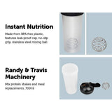 darrahopens Sports & Fitness > Fitness Accessories 10x 700ml GYM Protein Supplement Drink Blender Mixer Shaker Shake Ball Bottle