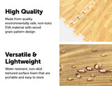 darrahopens Sports & Fitness > Fitness Accessories 12 Tiles EVA Fitness Home Yoga Gym Interlocking Floor Puzzle Mat - Wood Colour