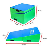 darrahopens Sports & Fitness > Fitness Accessories 120x60x35cm Foldable Soft Incline Gymnastics Mat Wedge Yoga Gym Balance Training