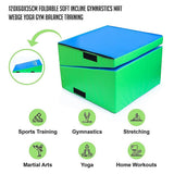 darrahopens Sports & Fitness > Fitness Accessories 120x60x35cm Foldable Soft Incline Gymnastics Mat Wedge Yoga Gym Balance Training