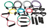 darrahopens Sports & Fitness > Fitness Accessories 19PC Resistance Exercise Fitness Bands Tubes Kit Yoga Set