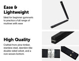 darrahopens Sports & Fitness > Fitness Accessories 2.2m Gymnastics Folding Balance Beam Black Synthetic Suede