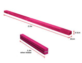 darrahopens Sports & Fitness > Fitness Accessories 2.2m Gymnastics Folding Balance Beam Pink Synthetic Suede