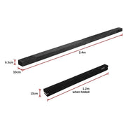 darrahopens Sports & Fitness > Fitness Accessories 2.4m (8FT) Gymnastics Folding Balance Beam Black Synthetic Suede