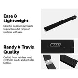 darrahopens Sports & Fitness > Fitness Accessories 2.4m (8FT) Gymnastics Folding Balance Beam Black Synthetic Suede