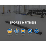 darrahopens Sports & Fitness > Fitness Accessories 2.4m (8FT) Gymnastics Folding Balance Beam Black Synthetic Suede