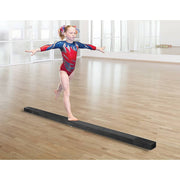 darrahopens Sports & Fitness > Fitness Accessories 2.4m (8FT) Gymnastics Folding Balance Beam Black Synthetic Suede