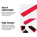 darrahopens Sports & Fitness > Fitness Accessories 2.4m (8FT) Gymnastics Folding Balance Beam Pink Synthetic Suede