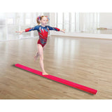 darrahopens Sports & Fitness > Fitness Accessories 2.4m (8FT) Gymnastics Folding Balance Beam Pink Synthetic Suede