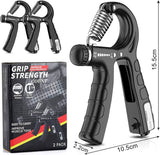 Darrahopens Sports & Fitness > Fitness Accessories 2 Pack Adjustable Hand Grip Strengthener for Hand Grip Strength and Wrist Rehabilitation (Resistance 5-60 kg)
