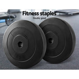 darrahopens Sports & Fitness > Fitness Accessories 2 x 5KG Barbell Weight Plates Standard Home Gym Press Fitness Exercise Rubber