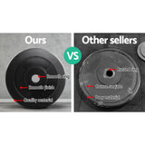 darrahopens Sports & Fitness > Fitness Accessories 2 x 5KG Barbell Weight Plates Standard Home Gym Press Fitness Exercise Rubber