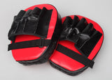 darrahopens Sports & Fitness > Fitness Accessories 2 x Thai Boxing Punch Focus Gloves Kit Training Red & Black