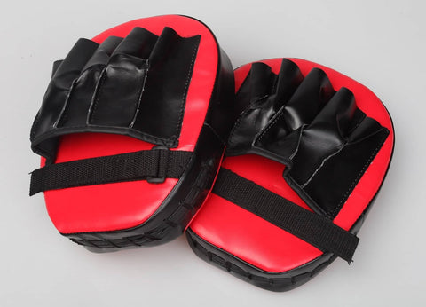 darrahopens Sports & Fitness > Fitness Accessories 2 x Thai Boxing Punch Focus Gloves Kit Training Red & Black