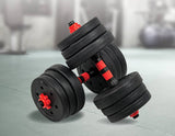 darrahopens Sports & Fitness > Fitness Accessories 20kg Adjustable Rubber Dumbbell Set Barbell Home GYM Exercise Weights
