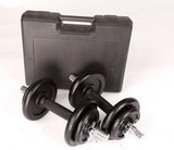 darrahopens Sports & Fitness > Fitness Accessories 20kg Black Dumbbell Set with Carrying Case