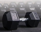 darrahopens Sports & Fitness > Fitness Accessories 20KG Commercial Rubber Hex Dumbbell Gym Weight
