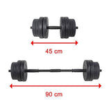 darrahopens Sports & Fitness > Fitness Accessories 20kg Dumbbell Set Home Gym Fitness Exercise Weights Bar Plate