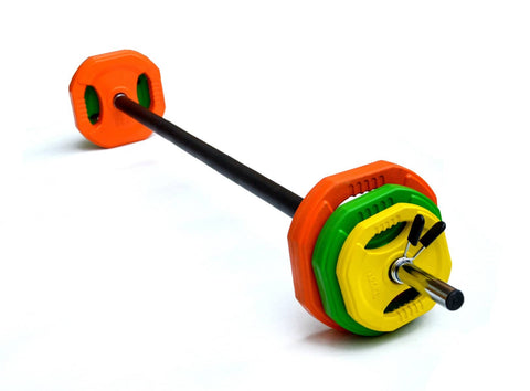 darrahopens Sports & Fitness > Fitness Accessories 20kg Standard Rubber Coloured Barbell