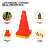 darrahopens Sports & Fitness > Fitness Accessories 230mm Training Cones Set Witches Hat Football Soccer Rugby Traffic